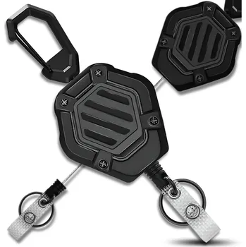 Camerazar Klíčenka černý navíječ lana 80 cm Venkovní karabina