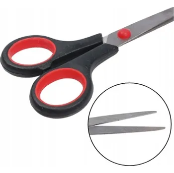 Kancelářské nůžky 16 cm NEREZOVÉ OSTRÉ s gumovou rukojetí 6,5"