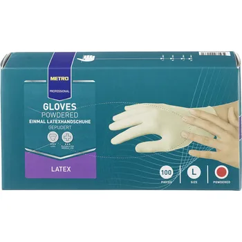 CZ distribuce METRO PROFESSIONAL Rukavice latexové L bílé 100 ks