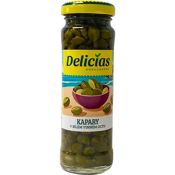 paštika a pomazánka CZ distribuce Delicias Kapary v bílém vinném octu 100 g