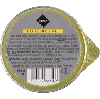 CZ distribuce RIOBA Paštika drůbeží 24 x 23 g