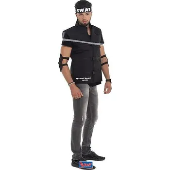LED páska Trojdílný kostým SWAT Varianta: M/L Nové
