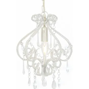 Stojací lampa zahrada-XL Stropní svítidlo s korálky bílé kulaté E14 281593