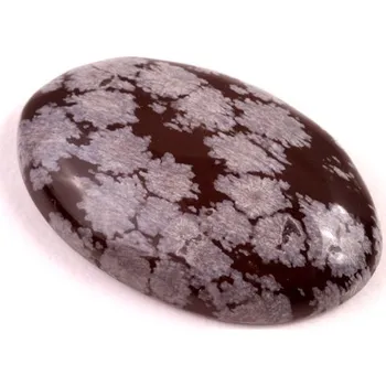 Přírodní kámen Kabošon Vločkový Obsidián č.6620 (31x20x7mm)