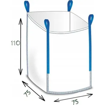 Pytle na odpadky PYTLE BIG BAG 500 KG 75x75x100 CM – NA STAVEBNÍ ODPAD, SUŤ, ODPADKY