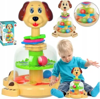 Hračka BÁK pro děti 12m+ SPINNER káča BAREVNÉ MÍČKY KOLOTOČ SENZORICKÝ