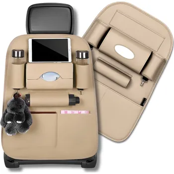 Organizér do auta Camerazar Organizér na opěradlo autosedačky s kapsou na tablet, ekokůže