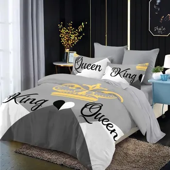 Povlečení Home of Dreams Francouzské povlečení Homa KING and QUEEN CROWN 6-dílná sada 200x220 cm