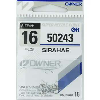 Rybářský háček Háčky zemní, splávkové, s otřepem Owner 50243 Shirahae 18 ks