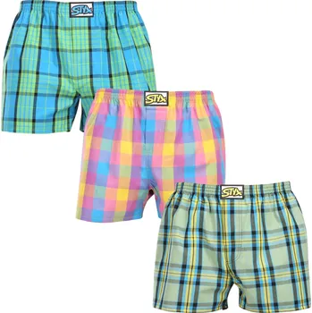 Trenýrky 3PACK pánské trenky Styx klasická guma nadrozměr vícebarevné (3E110103) 4XL Možnost vrácení zboží ZDARMA do 120 dnů!