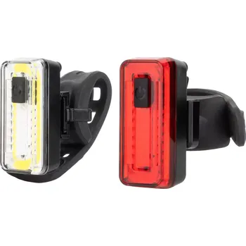 Cyklosvítilna blikačky sada FORCE BINE USB přední+zadní