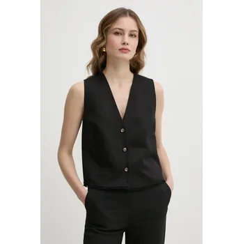 Dámská vesta Lněná vesta Ivy Oak IO112358 černá 99X, vel. 36