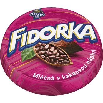 Cukrovinka Výhodná cena OPAVIA Fidorka mléčná s kakaovou náplní 30 g