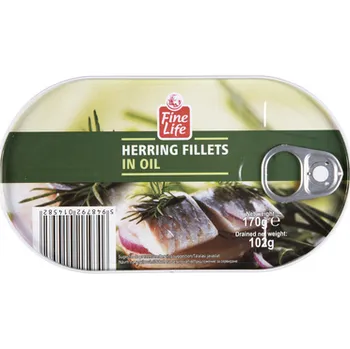 paštika a pomazánka Výhodná cena Sleď filety v rostlinném oleji 170 g
