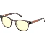 GUNNAR kancelářske/herní brýle TIOGA GRAY CRYSTAL/WALNUT jantarová skla MINERAL BLF 65 GUNNAR focus