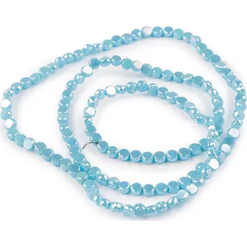 Korálek Skleněné korálky broušené 4 mm ploché, na drátku