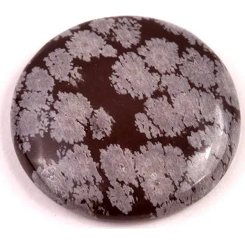 Přírodní kámen Kabošon Vločkový Obsidián č.6628 (27x5mm)