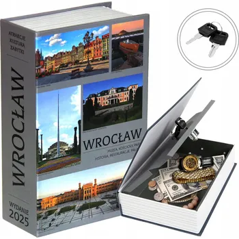 Trezor Kovová kniha sejf Vratislav Skrytá schránka na klíče a peníze