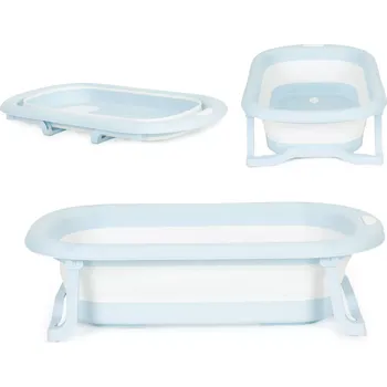 koupací vanička Skládací cestovní dětská vanička s odtokem, šedá