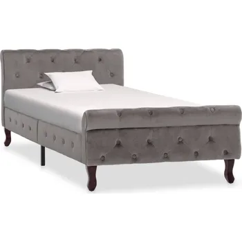 Ložnice zahrada-XL Rám postele šedý samet 90 x 200 cm 288557