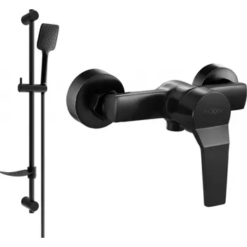Vodovodní baterie Mexen Caro DF62 sprchová baterie se sprchovým setem, černá - 74664DF62-70 Bateriové soupravy