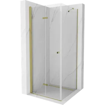 Mexen Lima skládací sprchový kout 70 x 70 cm, transparentní, zlatý - 856-070-070-50-00 Sprchové kouty