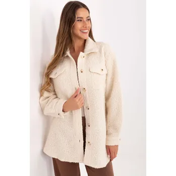 Dámská casual bunda Smetanová dámská košilová bunda IT-KR-1709.85-light beige Velikost: L/XL