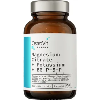 OstroVit Pharma citrát hořečnatý + draslík + B6 P-5-P - Pharma Magnesium Citrate + Potassium + B6 P-5-P (90 Kapsla)
