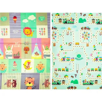 Hrací deka VELKÁ PĚNOVÁ PODLOŽKA SKLÁDACÍ EDUKAČNÍ XPE NA PODLAHU 160x180