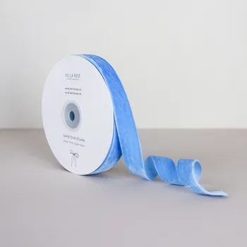 Stuha Bella Rose Sametová stuha 2 cm – Sky Blue (10 m)