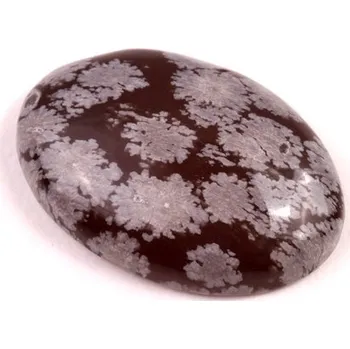 Přírodní kámen Kabošon Vločkový Obsidián č.6634 (27x19x7mm)