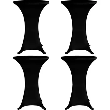 Zahradní stůl zahrada-XL Návlek na koktejlový stůl Ø 80 cm černý strečový 4 ks 279073