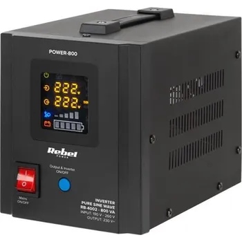 Záložní zdroj Zdroj záložní REBEL POWER-800 12V 230V 800VA 500W Black