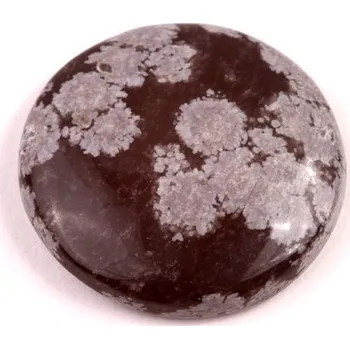 Přírodní kámen Kabošon Vločkový Obsidián č.6629 (25x5mm)