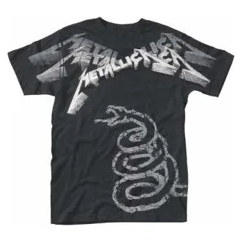 Merch Metallica: Tričko Black Album Faded (all Over) S 2018