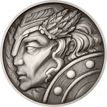 Stříbrná mince Mytologické postavy - Valkýra stand