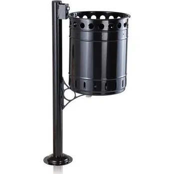 Venkovní odpadkový koš Venkovní odpadkový koš se zámkem včetně stojny 35 l.