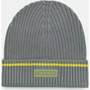 Čepice Dětská čepice s příměsí vlny Calvin Klein tyrkysová barva, LV04D8054G 66X, vel. ONE SIZE