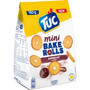 Slaná pochutina CZ distribuce TUC Bake Rolls Mini BBQ 150 g