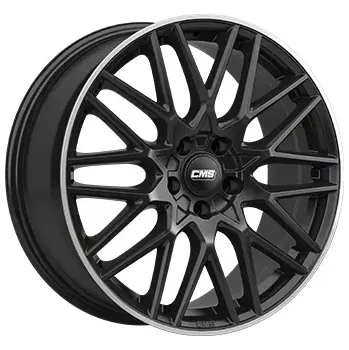 Disk Alu kola CMS C25, 19x8.5 5x112 ET45, černá lesklá + leštěný límec (zátěžová) vhodné pro Audi A6 (2010-2018)