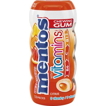 Cukrovinka CZ distribuce Mentos Chewing Gum Vitamins Citrus bez cukru s vitamíny 26 g