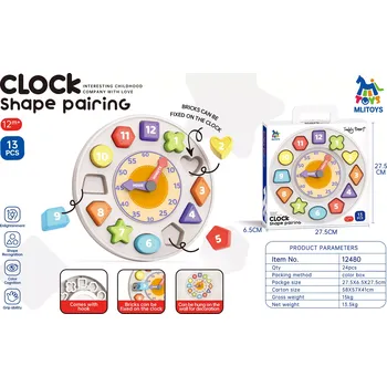 Hodiny RKToys dětské hodiny se sortérem tvarů