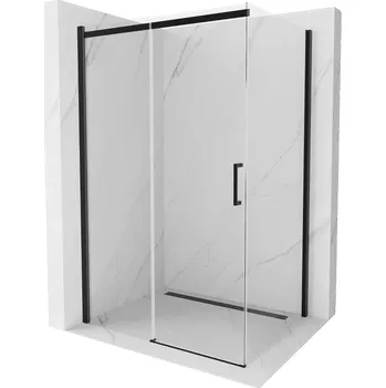 Mexen Omega posuvná sprchová kabina 110 x 90 cm, transparentní, černá - 825-110-090-70-00 Sprchové kouty