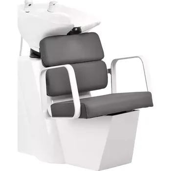 Kadeřnické křeslo Kadeřnický mycí box PORTO - bílo-šedý