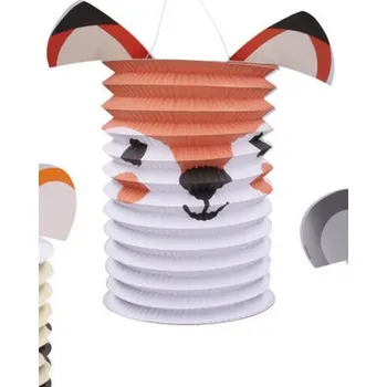Party dekorace Lampion válec 15cm ZVÍŘÁTKO , Motiv liška