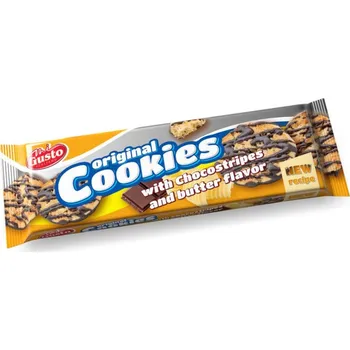 Cukrovinka Gosto Sušenky s čokoládovými proužky a máslovou příchutí 100g