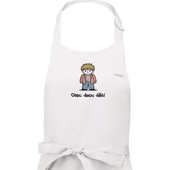 Kuchyňská zástěra Unavený otec dvou dětí - Pánská zástěra na vaření - Univerzální velikost ( Bílá )