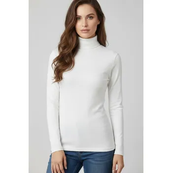Dámské tričko TopMode Dámský bavlněný rolák s dlouhým rukávem 709099