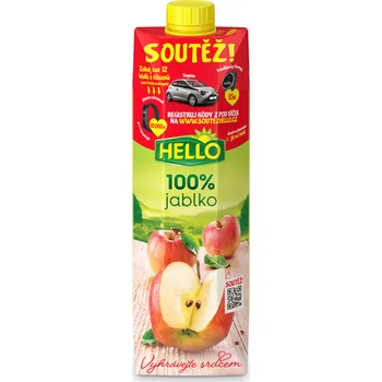 CZ distribuce HELLO Jablko 100 % džus 12 x 1 l