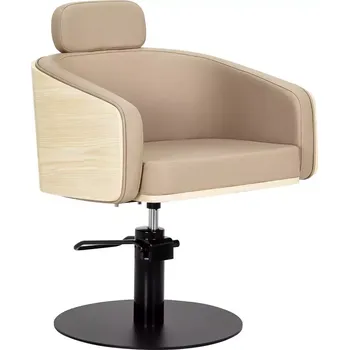 Kadeřnické křeslo Kadeřnické křeslo Vratislav na černém talíři - béžové